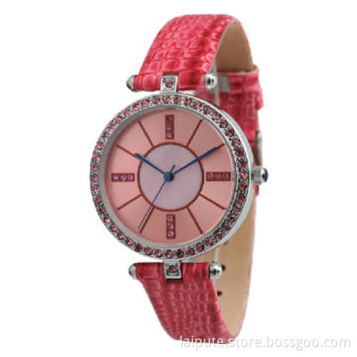 Fashionable Ladies' Watch with Alloy Case and Leather Band, OEM Orders WelcomedNew